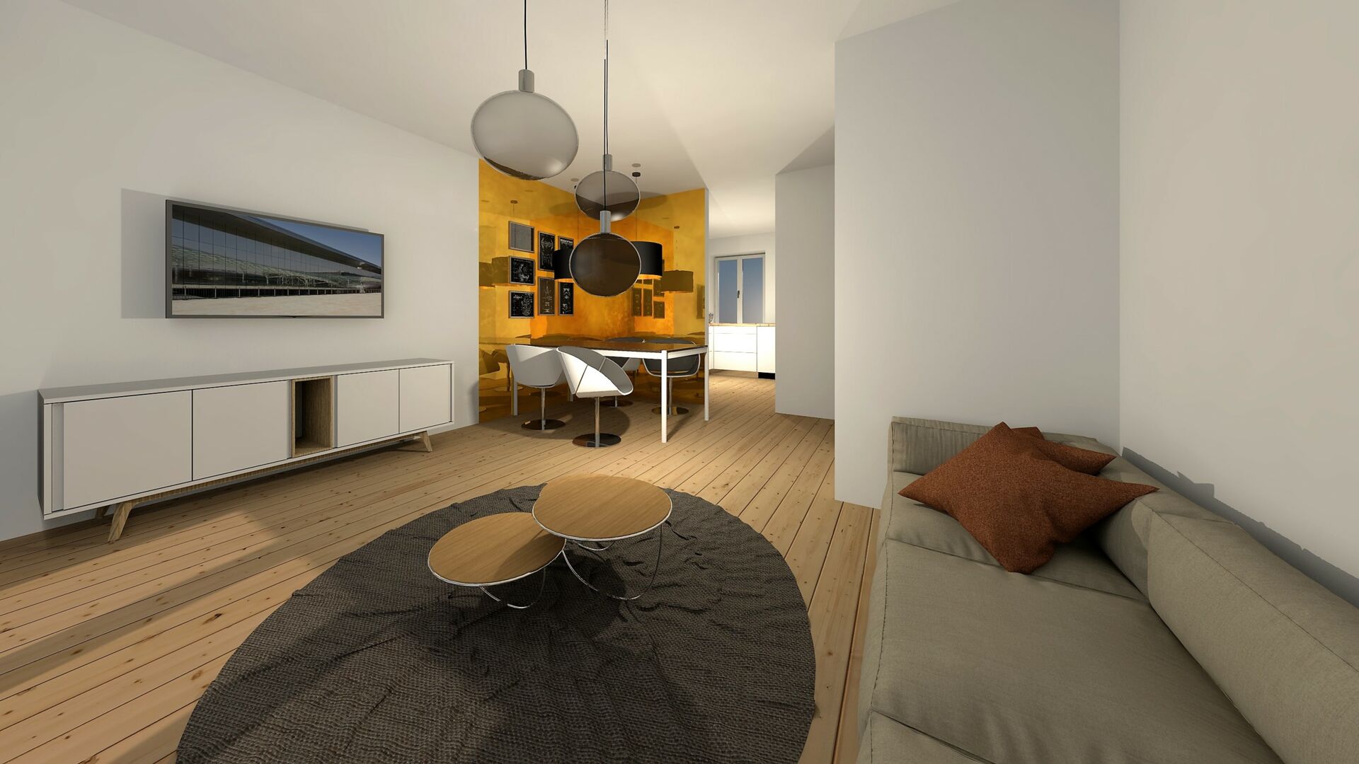Sanierung Mehrfamilienhaus in Penig - Wohnraum 3D Planung - Bild 3