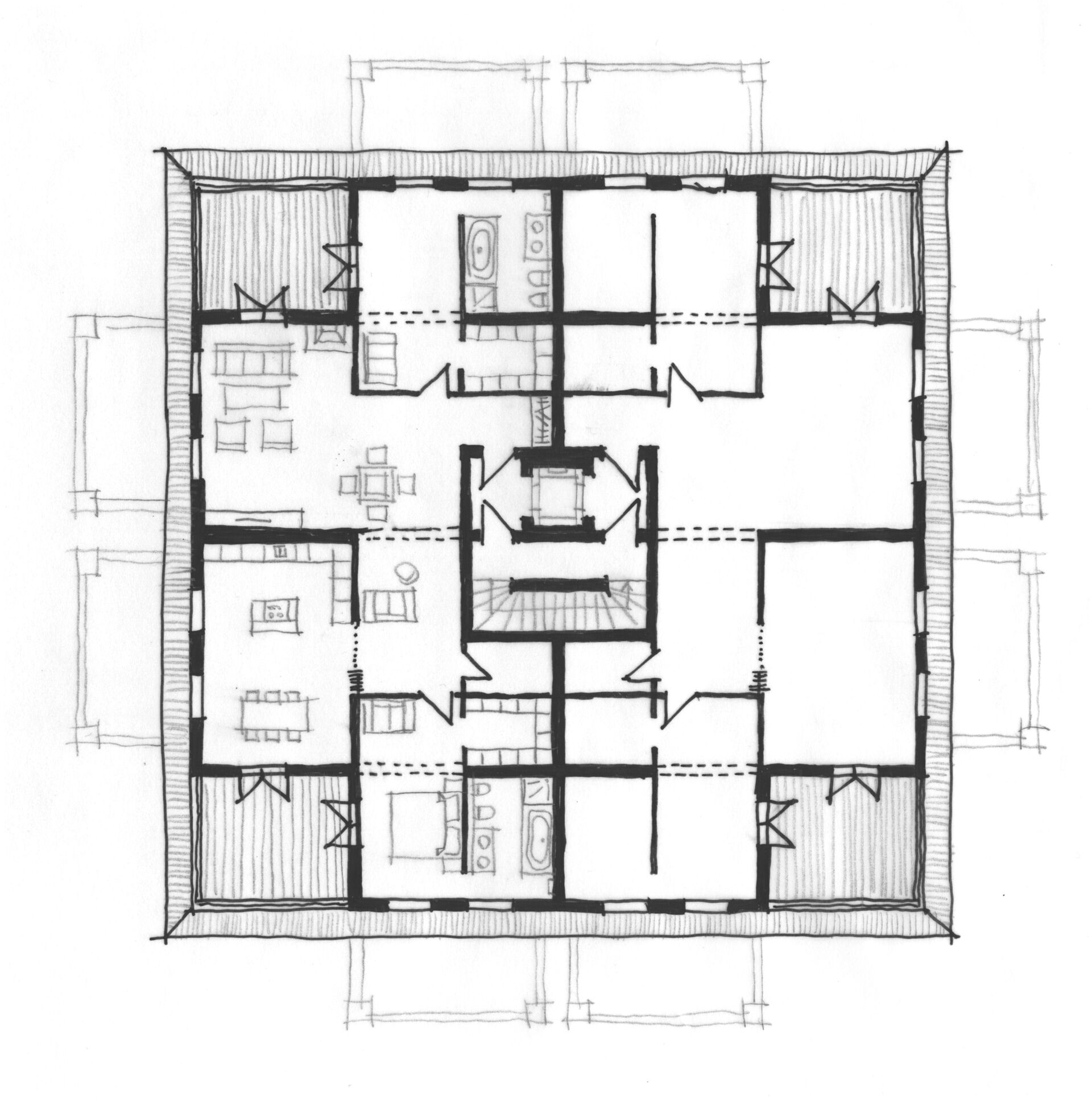 Entwurfsplanung Grundriss Central Park Residence - 3