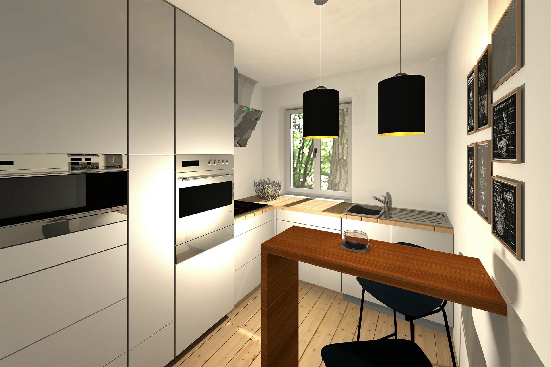 Sanierung Mehrfamilienhaus in Penig - Küche 3D Planung - Bild 1
