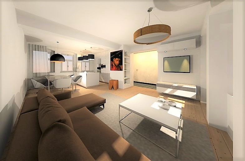 Sanierung Mehrfamilienhaus in Penig - Wohnraum 3D Planung - Bild 1